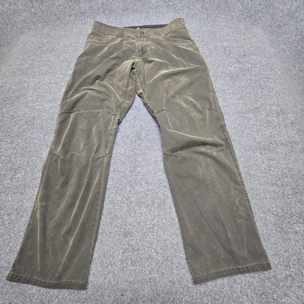 Kuhl Pants Mens 36x32 Brown Vintage Patina Dye Canvas Hiking Outdoor Workwear